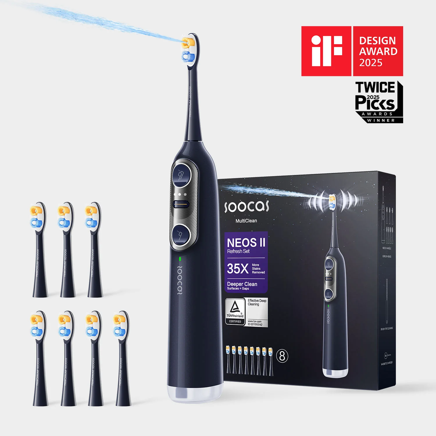 Soocas NEOS II electric toothbrush with water flosser - Image 13