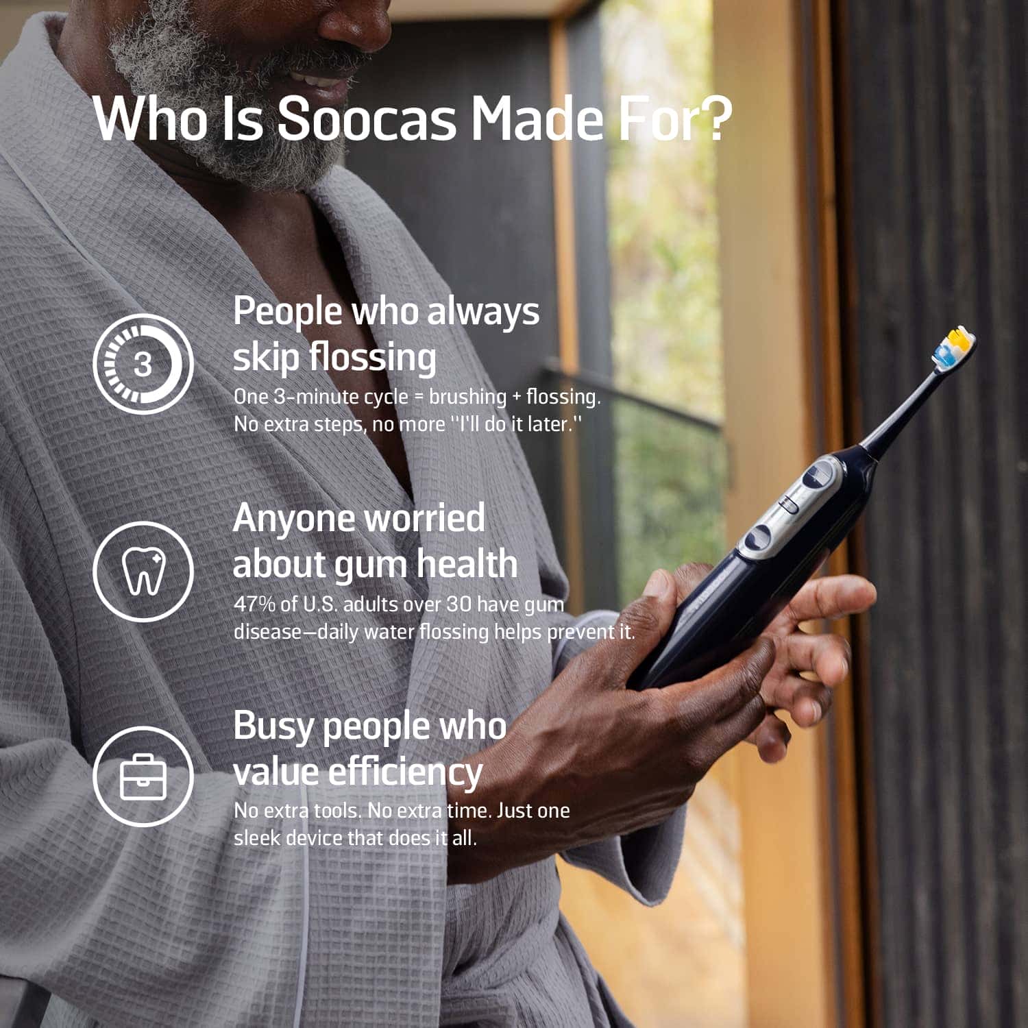 Soocas NEOS II 2-in-1 electric toothbrush with water flosser - Image 14
